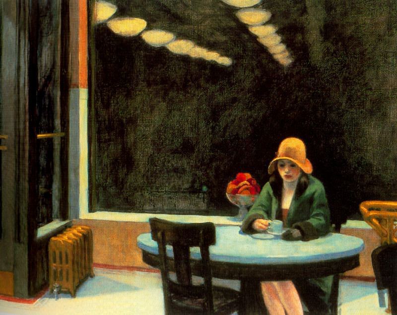 Edward Hopper, Automat, 1927, Des Moines Art Center, Des Moines, IA, USA.