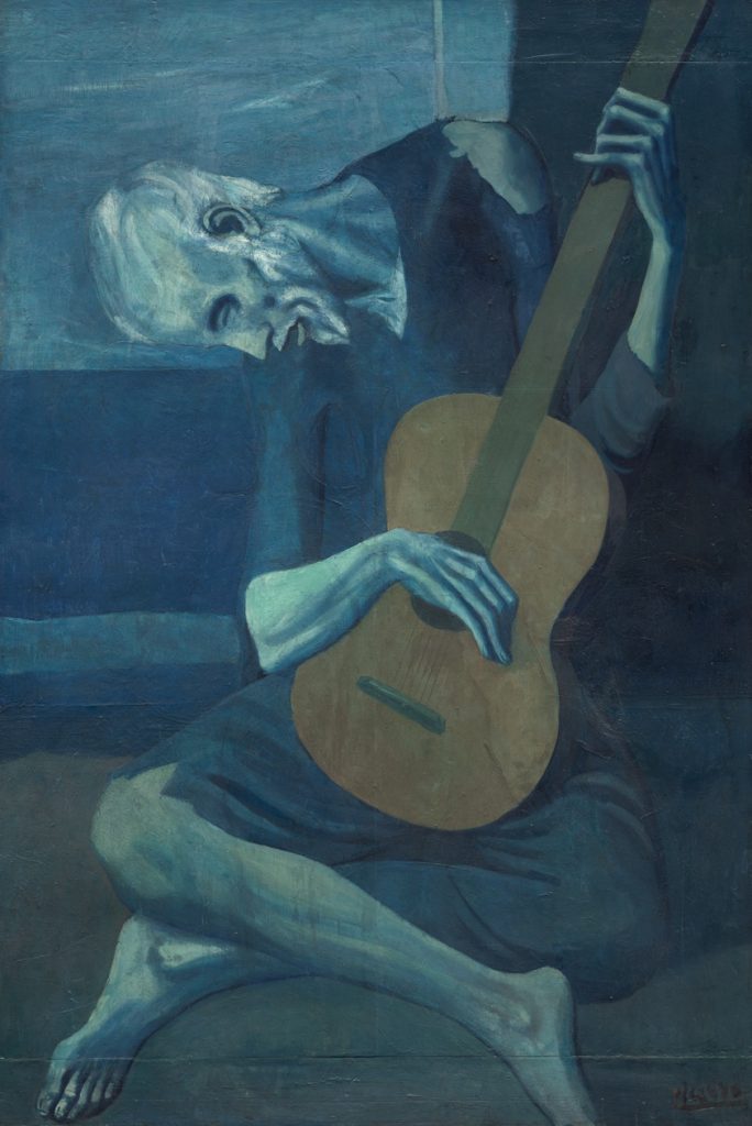 Pablo Picasso, The Old Guitarist, 1903-1904, Art Institute of Chicago, Chicago, IL, USA.